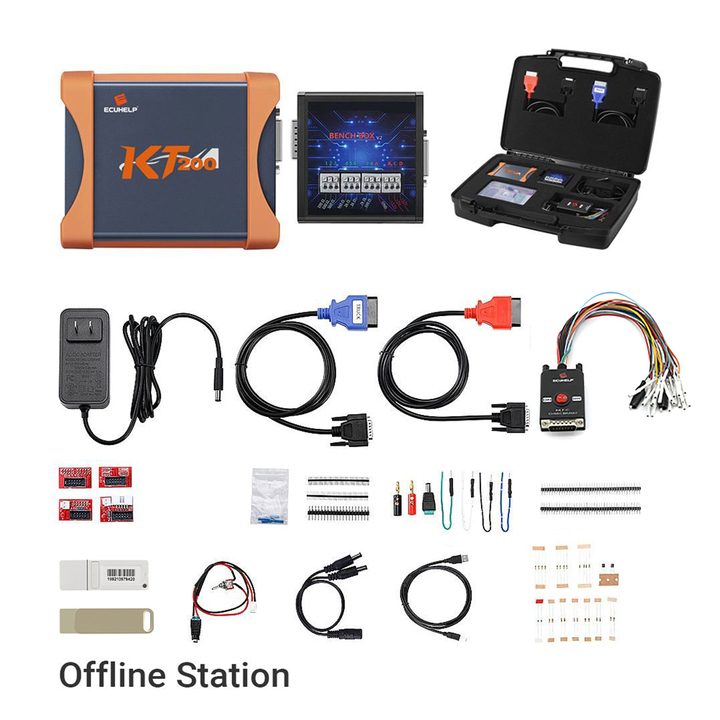 2023 ECUHELP KT200 ECU Programmer Offline Workstation for Car Truck Motorbike Tractor Boat in Suitcase [Get a Free KTflash Dongle]