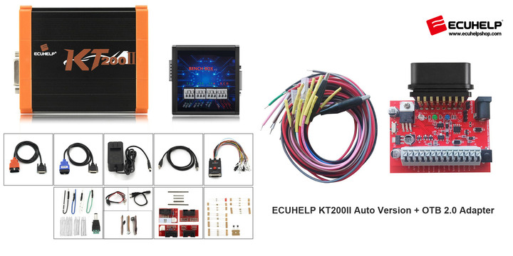 ECUHELP KT200II ECU Programmer Auto Version & OTB 2.0 Adapter