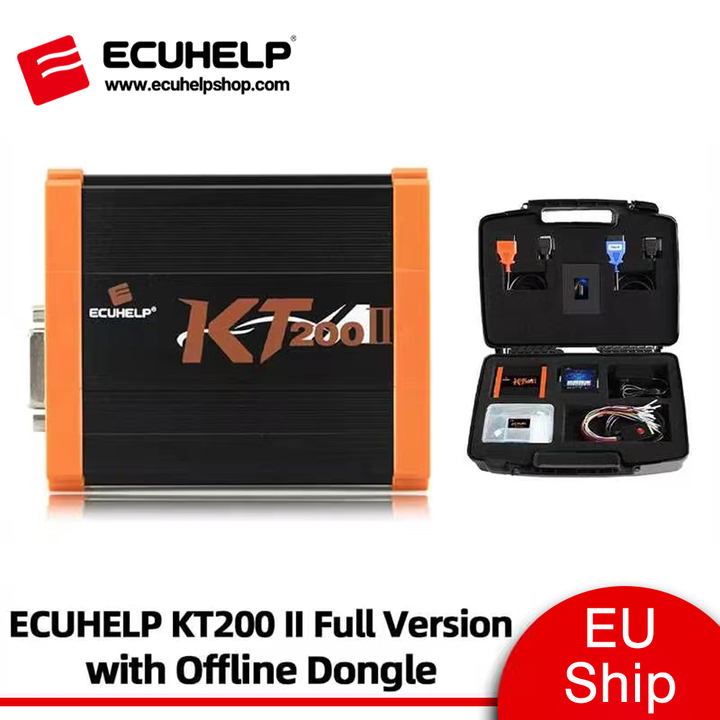 ECUHELP KT200 II ECU Programmer Full Version with Offline Dongle for Car Truck Motorbike Tractor Boat,R/W ECU Bench/OBD/BOOT/BDM /Jtag Mode