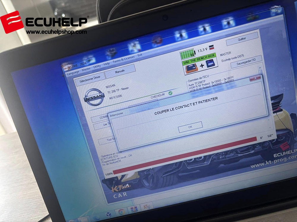 KT200 II write Qashqai 2020 MD1CS006 ECU bench mode