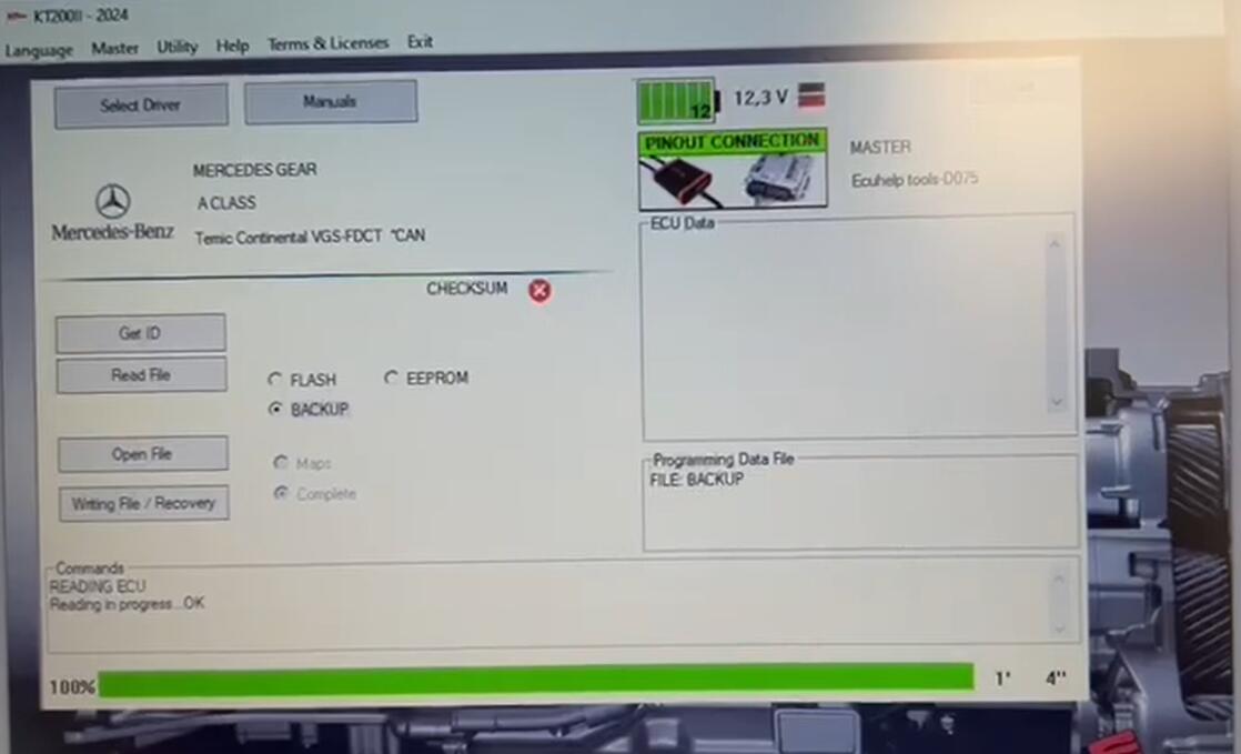 KT200II 2024 read and write Mercedes Temic Continental VGS-FDCT