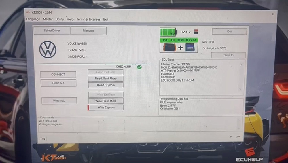 Solve ECUHELP KT200II Not Writing VW PCR2.1-02