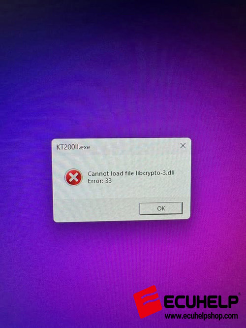 KT200II WIN11 libcrypto-3.dll Error 33 Fix-01